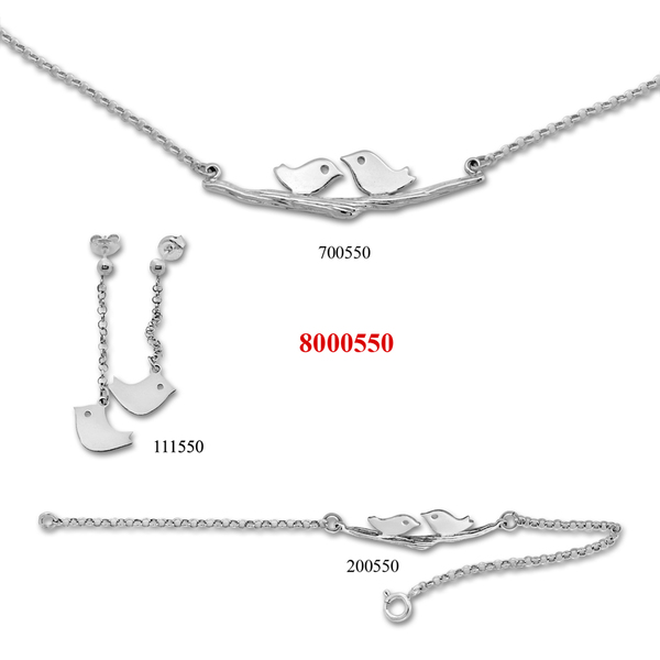 Сребърен комплект 8000550